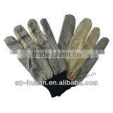 safety PVC dotted canvas gloves/pvc canvas hand gloves prices in China
