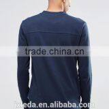 Fashion Men Baseball Collar Long Sleeves Top T-shirt Custom thumbnail-2