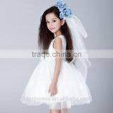 2017 Santi Kids Angel Dress White Flowers Princess Baby Girl Summer Dress thumbnail-5