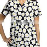 Fashion! Printed Womens Scrubs Uniforms OEM