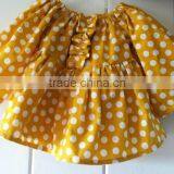 Ginger and White Polka Dot Smocked Dress Baby Girl Party Dress Frock Design Baby Polka Dot Dress thumbnail-3