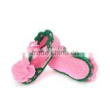 Summer Fashion Flower Hand Made Crochet Baby Toddler Shoes thumbnail-4