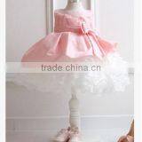 F10045A European Style Dress Pattern Girls Bowknot Party Dress thumbnail-2
