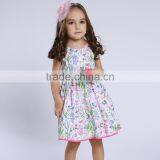 11269#High Quality Cotton Party Dress Kids Fancy Floral Dress Baby Clothes thumbnail-1