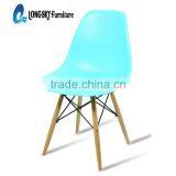 LS-4001 Plastic Shell Chair With Wood Legs Dining Chair Leisure Chair Cheap thumbnail-5