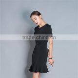 OEM Summer Pencil Elegant Airline Stewardess Uniform Fish Tail Career Dress thumbnail-4