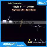 (MOQ:100pcs) 26mm Yeezy Shoelaces Metal Bullet Endings - DIY Shoelace Accessories in Gold&Silver&Gun Black - Accept Custom thumbnail-3