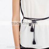 New Arrival Hot Selling Sleeveless High Neck Models Chiffon Blouse thumbnail-5