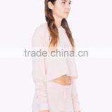 2016 New Arrival Long Sleeve Best Selling Cropped Top Hoodie Women Fashion Gym Hoodie thumbnail-2