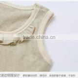Wholesale Baby Girls Boys Unisex Plain Organic Cotton Vest Bodysuit thumbnail-3