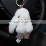 2017 Hot Selling Mink Fur Keyring/Popular Real Fur Ball Mink Fur Rabbit Shpe Keychain thumbnail-1