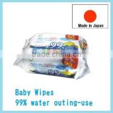 Japan Baby Wipes 99% water outing-use baby wipe 30sheets 3p/pack Wholesale