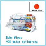 Japan Baby Wipes 99% water outing-use baby wipe 30sheets 3p/pack Wholesale