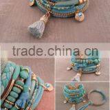 New fancy bracelets gypsy beaded braided fabric bracelets bohemian hippies accessories necklace jewellery bangles boho handband