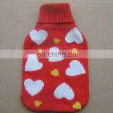 fashion 2012 pretty acrylic jacquard knitted kids hot water bottle bag