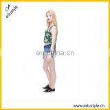 Wholesale Custom Printed Sleeveless Womens Crop Tops thumbnail-4