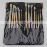 14-Piece Long Handle Bristle Hair Artist Paint Brush Set in Nylon Bag thumbnail-6