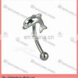 316L Steel Dolphin Shaped Custom Eyebrow Ring Piercing Jewelry thumbnail-1