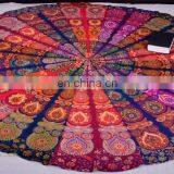 Indian Round Wall Hanging Ethnic Patchwork Mandala Wall Tapestry Ethnic Bohemian thumbnail-2