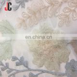 wholesale good quality plain embroidery textile polyester fabric for lady dress