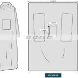 Super Soft Comfortable and Luxurious Cream Color Oversized Fleece Wearable Blanket With Sleeves for Adult thumbnail-5