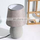 Korea New Design Ball Shape Ceramic Base Grey Vintage Cheap Small Table Lamp for Home Decor thumbnail-3