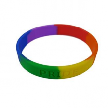 Color Segmented Silicone WristBand thumbnail-3