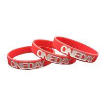 Order Personalized Red Silicone Rubber Bracelets With Words Wholesale thumbnail-1
