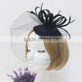 Hair Accessories Hair Clip With Feather and Veil Fascinator Hat thumbnail-2