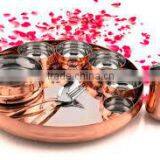 SS And COPPER MAHARAJA THALI SET thumbnail-1