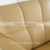 Soft Back With Sqare Stitching Leather Sofa Price Good 3seater Item 8060 thumbnail-4