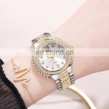 BW 8093 Iced Out Watches Women Gold Quartz Fashion Luxury Roman Font Waterproof Watch Jewelry thumbnail-4