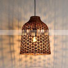 HUAYI New Design E27 60w Indoor Kitchen Dining Bedroom Iron Rattan Modern Ceiling Chandelier Pendant Light thumbnail-1