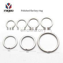 Customize Shape Flat Logo Stainless Steel Chain Split Key Ring For Clothing thumbnail-2