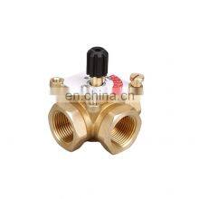 Rotary Actuator 3 Way Brass Thermostatic Water Mixing Diverting Valve