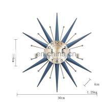 New Design Wanduhr Romantic Creative Handmade Horloge Murale 3D Iron Sofa Background Brand Wall Clock for Home Decor thumbnail-3