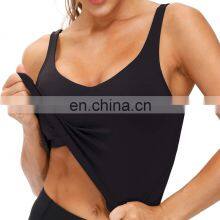 Female Longlines Sports Bras Media Support Yoga Bra Gym Workouts Vest thumbnail-4