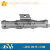 Double pitch conveyor chain with standard attachment