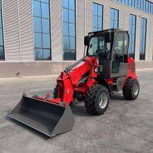 Chinese Manufacturer HZM 811T 810BT 1000kg Small 4 Wheel Shovel Loader Front End Telescopic Loader thumbnail-2