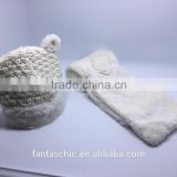 Wholesale Cute Newborn Infant Winter Knitted Beanie Hat,scarf set