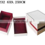 Silver Foiling Top Cardboard Frame Jewellry Gift Box for Watch Lining Velvet P232