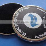Round Shape Metal Coster Leather Coaster Printing Logo on the Leather