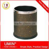 Egypt Round Faux Leather Garbage Bin thumbnail-1