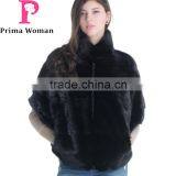 China Factory 2015 Winter Short Mink Fur Coat Women With Stand Collar Welt Pocket Jacket Quality Choice