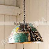 INDUSTRIAL LAMP, VINTAGE INDUSTRIAL FURNITURE/ANTIQUE METAL LAMP SHADES thumbnail-1