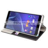 Card Slots PU Leather Case For Sony Xperia Z4 , Customised Available thumbnail-3