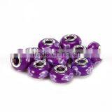 Hot Selling Fimo/Soft Clay Polymer 10 Pcs Purple Color Glass Beads Loose Beads thumbnail-1