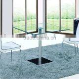 Square Glass Top Stainless Dining Table thumbnail-1