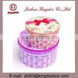 Jinhua Supplier Handmade Fashion round gift boxes Paper Gift Box with Ribbon Set