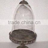 8009481MC-1-Rooster Rustic Metal and Glass Holder thumbnail-1